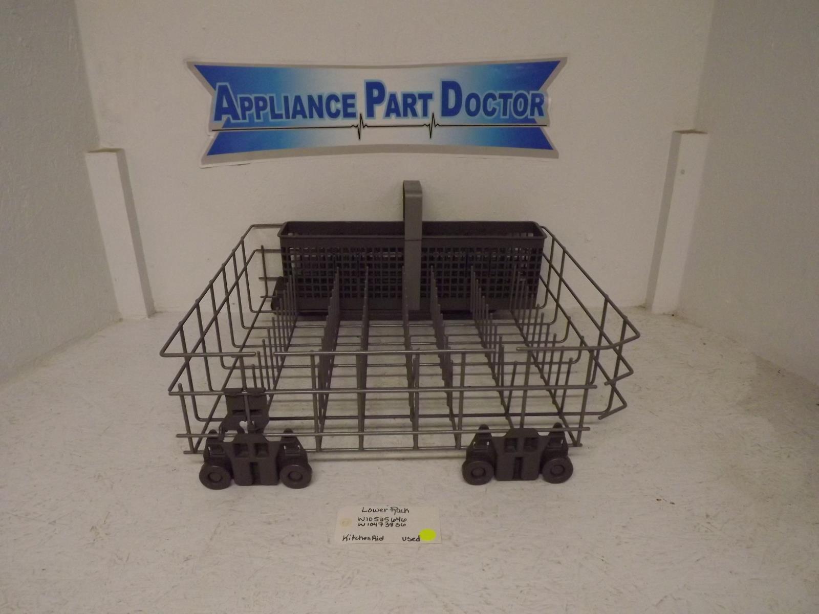 KitchenAid Dishwasher W10525646 W10473836 Lower Rack Used KitchenAid Dishwasher W10525646 W10473836 Lower Rack Used